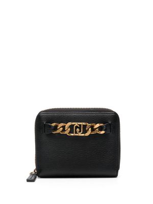 LIU JO logo-plaque zipped wallet - Black
