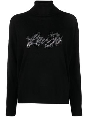 LIU JO logo-print knitted top - Black
