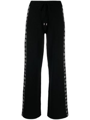 LIU JO logo-tape detail trousers - Black