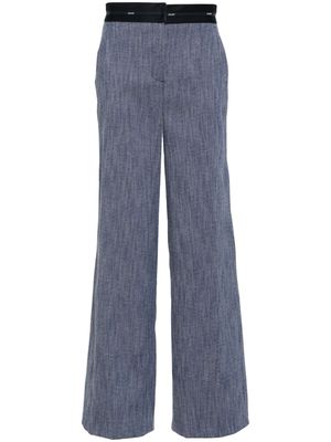 LIU JO logo-waistband wide-leg jeans - Blue