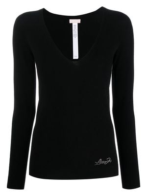 LIU JO long-sleeve fitted jumper - Black
