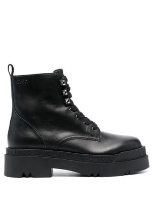 LIU JO Love 29 leather ankle boots - Black
