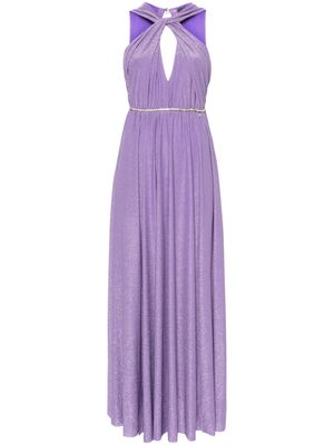 LIU JO lurex maxi dress - Purple