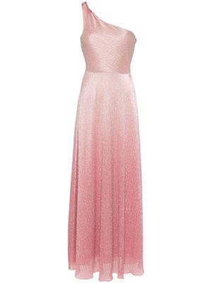 LIU JO lurex one-shoulder gown - Pink
