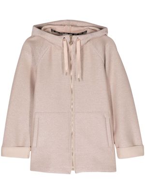 LIU JO lurex zip-up hoodie - Pink