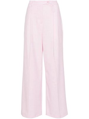 LIU JO mélange wide-leg trousers - Pink