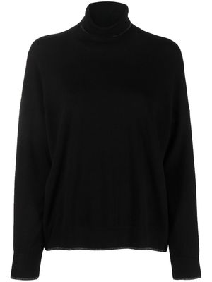 LIU JO metallic-threading knitted jumper - Black
