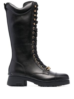 LIU JO Nancy lace-up leather boots - Black