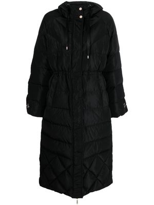 LIU JO padded hooded long coat - Black