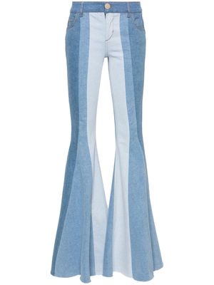 LIU JO patchwork-design flared jeans - Blue