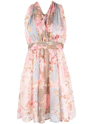 LIU JO patchwork floral-print dress - Pink