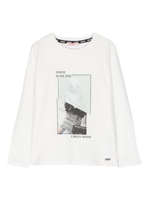 LIU JO photograph-print jersey T-shirt - White