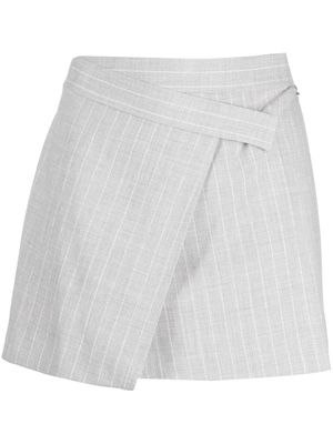 LIU JO pinstripe-pattern A-line miniskirt - Grey