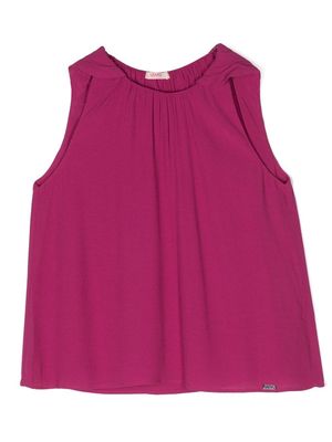 LIU JO pleat-detail sleeveless blouse - Pink