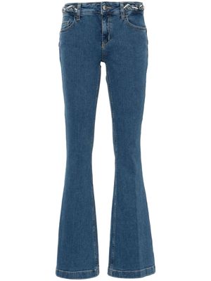LIU JO pressed-crease flared jeans - Blue