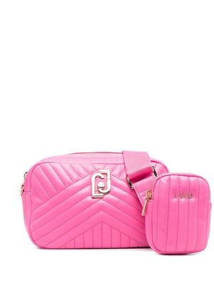 LIU JO quilted faux-leather shoulder bag - Pink
