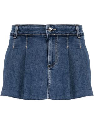 LIU JO raw-cut denim mini shorts - Blue