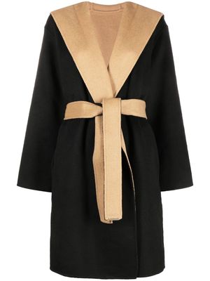 LIU JO reversible wool-blend belted jacket - Black