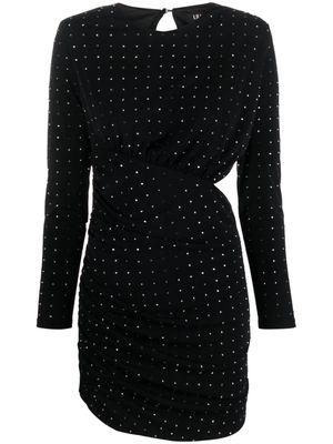 LIU JO rhinestone-embellished cut-out minidress - Black