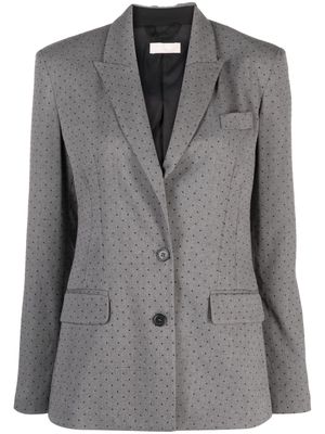 LIU JO rhinestone-embellished single-breasted blazer - Grey