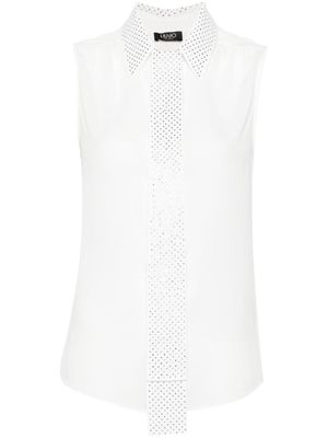 LIU JO rhinestone-embellished top - White