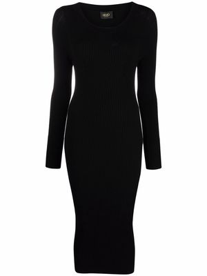 LIU JO ribbed-knit midi dress - Black