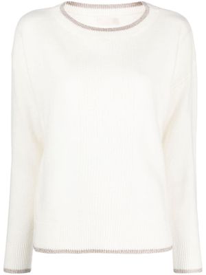 LIU JO ribbed-knit wool jumper - White