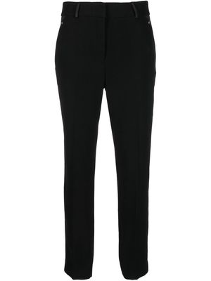 LIU JO satin pocket detail cropped trousers - Black