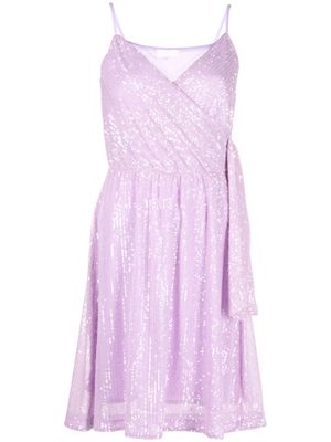 LIU JO sequin-embellished mini dress - Purple