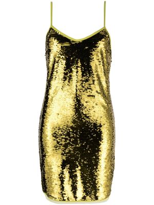 LIU JO sequined sleeveless minidress - Yellow