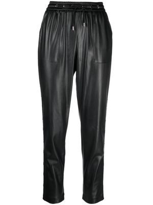 LIU JO side-stripe tapered trousers - Black