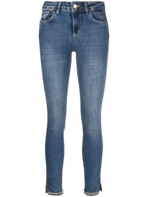 LIU JO skinny-cut cropped jeans - Blue