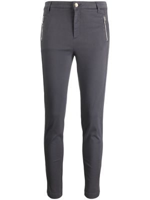 LIU JO slim-cut cotton trousers - Grey