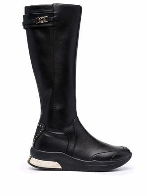 LIU JO sneaker sole knee-length boots - Black