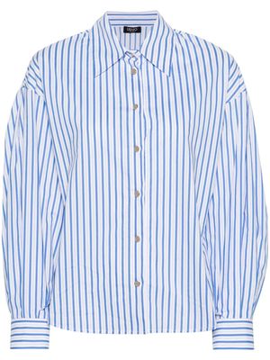 LIU JO striped cotton shirt - Blue