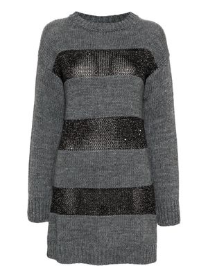 LIU JO striped knit dress - Grey