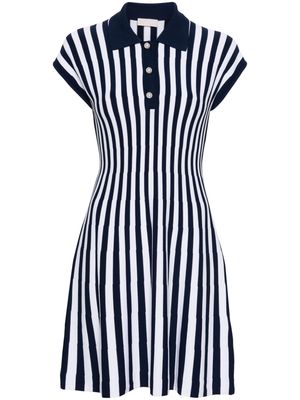LIU JO striped pearl-embellished dress - Blue