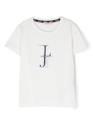 LIU JO Stud logo-print T-shirt - White