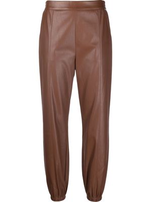 LIU JO tapered high-waist trousers - Brown