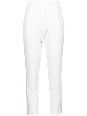 LIU JO tweed-stripes drawstring track pants - Neutrals