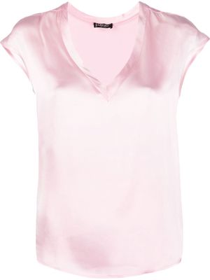 LIU JO v-neck satin blouse - Pink
