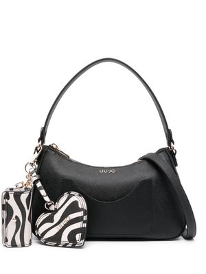 LIU JO zebra-detail shoulder bag - Black
