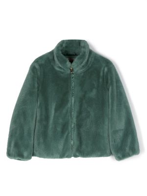 LIU JO zip-up faux-fur jacket - Green