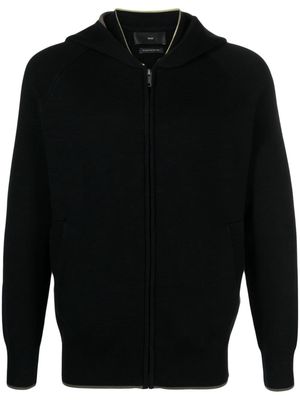 LIU JO zipped knitted hooded jacket - Black