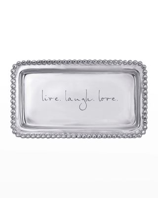 Live. Laugh. Love. Beaded Statement Tray