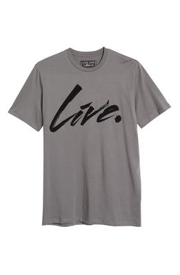 LIVE LIVE Live. Paint Graphic Tee in Grey Skies