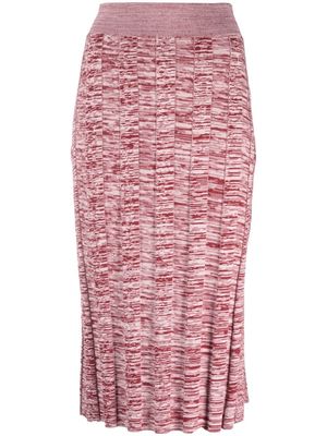 Live The Process distressed-effect pleated skirt - Pink