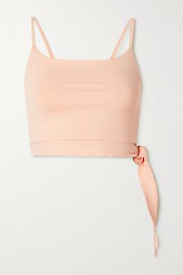 Live The Process - Senti Bow-detailed Stretch Sports Bra - Pink