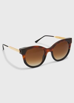 Lively Oversize Acetate Cat-Eye Sunglasses