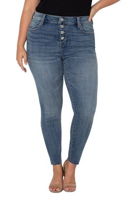 Liverpool Abby High Waist Raw Hem Ankle Skinny Jeans in Perry